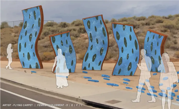 Cholla Reflections. Artist: Flying Carpet Creative. Fenris involvement: Design, Engineering, Fabrication, Installation.