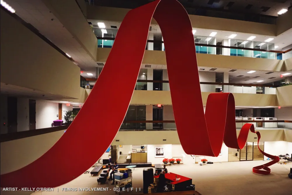 Unveil. Artist: Kelly O'Brien. Fenris involvement: Design, Engineering, Fabrication, Installation.