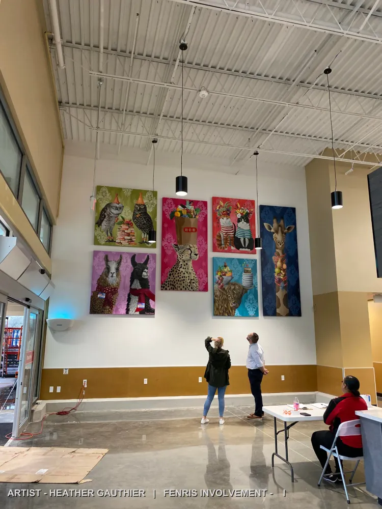 Heather Gauthier Hanging. Artist: Heather Gauthier. Fenris involvement: Installation.
