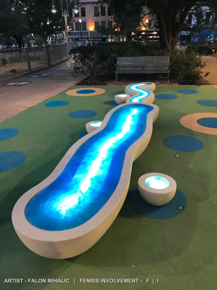 Meander. Artist: Falon Mihalic. Fenris involvement: Fabrication, Installation.